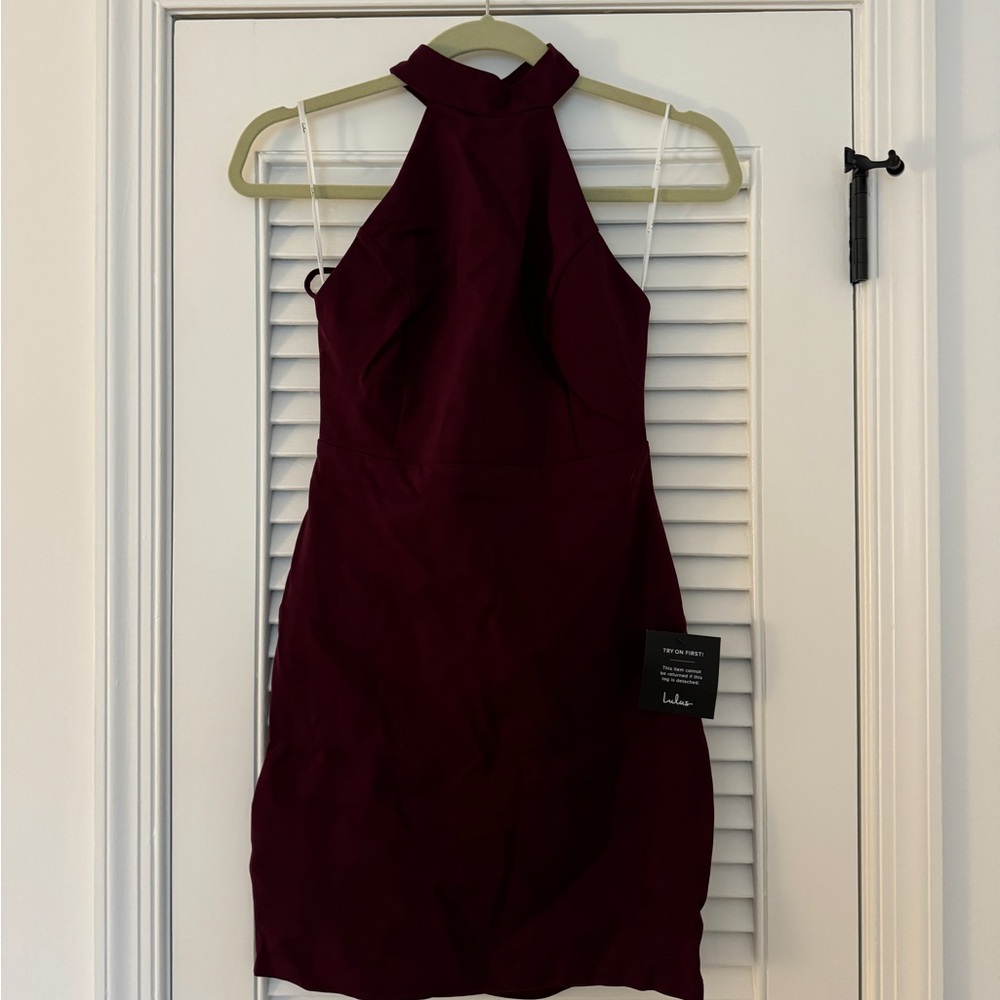 Lulu's Burgundy Bodycon Mini Dress